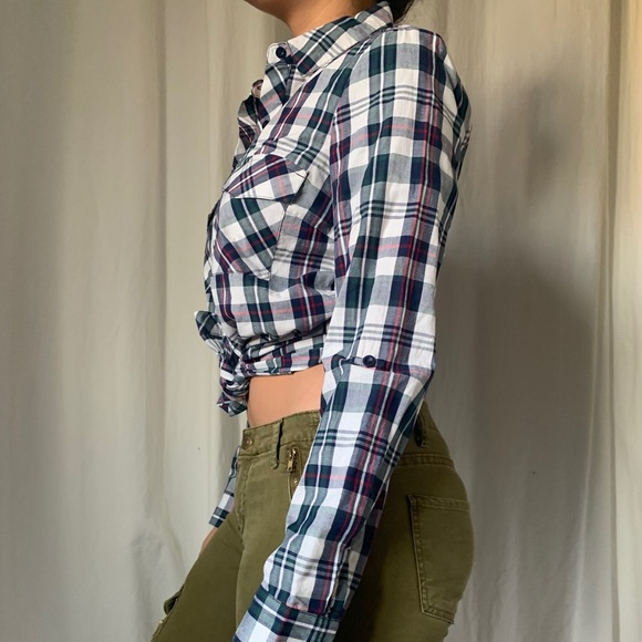 PLAID BUTTON UP SHIRT - Picture 1 of 4